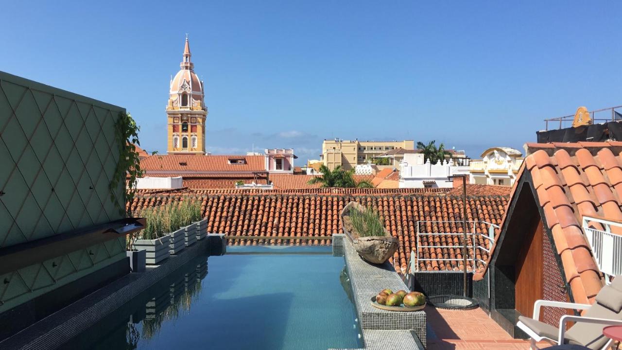 Hotel Boutique Casona Del Colegio Cartagena Exteriér fotografie View of the historic center of Cartagena from the Hotel